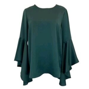 RO&DE Anthropologie Bell Sleeve Blouse Womens Size Small Green Witchigoth Fairy‎
